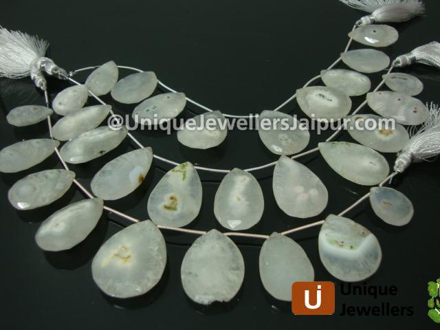 Solar Quartz Faceted Pear Beads